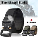 Mens Canvas Outdoor Tactical Belt Heavy Duty Army Waist Web Strap Waistband Hot - Khaki