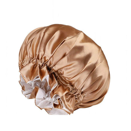 Womens Satin Sleep Cap Bonnet Elastic Wide Band Hair Sleeping Hat - Light Purple