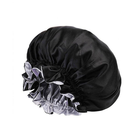 Womens Satin Sleep Cap Bonnet Elastic Wide Band Hair Sleeping Hat - Light Purple