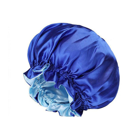 Womens Satin Sleep Cap Bonnet Elastic Wide Band Hair Sleeping Hat - Light Purple
