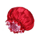 Womens Satin Sleep Cap Bonnet Elastic Wide Band Hair Sleeping Hat - Light Purple