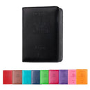 RFID Passport Holder Slim Leather Travel Wallet ID Card Cover Case for Men Women - Black
