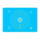 Blue Reusable Non-Stick Silicone Rolling Dough Mat Cake Pastry Baking Fondant Sheet - 64*45cm