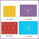Blue Reusable Non-Stick Silicone Rolling Dough Mat Cake Pastry Baking Fondant Sheet - 64*45cm