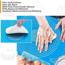Blue Reusable Non-Stick Silicone Rolling Dough Mat Cake Pastry Baking Fondant Sheet - 64*45cm