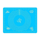 Blue Reusable Non-Stick Silicone Rolling Dough Mat Cake Pastry Baking Fondant Sheet - 64*45cm