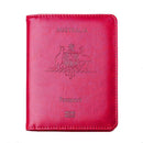 RFID Passport Holder Slim Leather Travel Wallet ID Card Cover Case for Men Women - Blue
