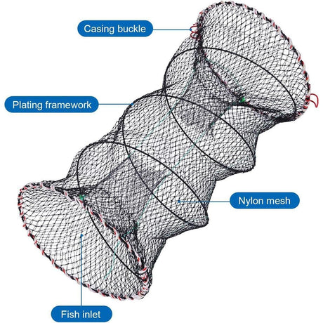 2PCS Shrimp Crab Lobster Fishing Net Fish Trap Cage for Carp Crucian Breeding