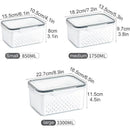 3PCS Food Storage Container Set Fridge Microwave Plastic Safe Fresh Keeping Box