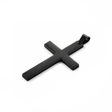 Stainless Steel Cross Pendant Men Women Chain Necklace Religious Jewelry Au