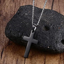 Stainless Steel Cross Pendant Men Women Chain Necklace Religious Jewelry Au