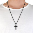 Stainless Steel Cross Pendant Men Women Chain Necklace Religious Jewelry Au