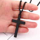 Stainless Steel Cross Pendant Men Women Chain Necklace Religious Jewelry Au