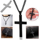 Stainless Steel Cross Pendant Men Women Chain Necklace Religious Jewelry Au