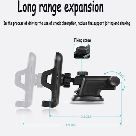 Universal 360� Windshield Mount Car Smart Phone Holder Cradle Long Neck Au