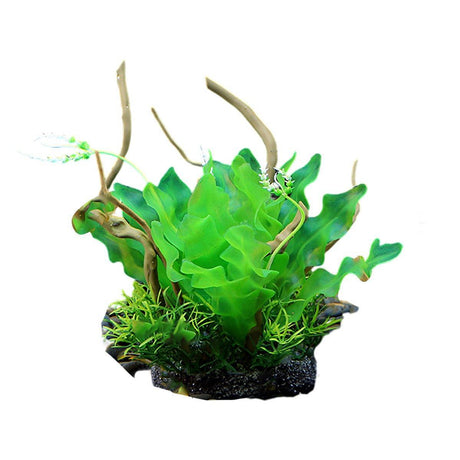 Aquarium Landscaping Decoration Artificial Wood and Plants Fish Tank Ornament - CM2201-Dark Red