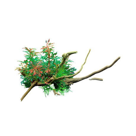 Aquarium Landscaping Decoration Artificial Wood and Plants Fish Tank Ornament - CM2502-Green