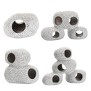 Clay Pot Aquarium Decoration Shrimp House Cichlid Breeding Tank Fish Nest - Double Hole