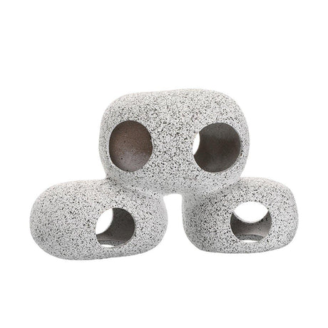 Clay Pot Aquarium Decoration Shrimp House Cichlid Breeding Tank Fish Nest - Double Hole