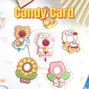 180pcs Cartoon Pattern Children's Lollipop Decorative Paper Cards Party Favors