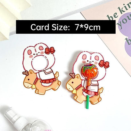 180pcs Cartoon Pattern Children's Lollipop Decorative Paper Cards Party Favors