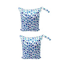 2PCS Cartoon Printed Diaper Bag Double Zipper Washable Storage Organizer - Fox Cone