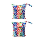 2PCS Cartoon Printed Diaper Bag Double Zipper Washable Storage Organizer - Fox Cone