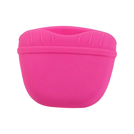 Pet Silicone Training Treat Bag Pouch With Clip Waist Pack Feed Dog - Blue
