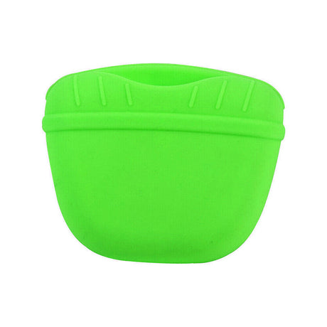 Pet Silicone Training Treat Bag Pouch With Clip Waist Pack Feed Dog - Blue