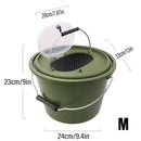 Portable Double Live Fish Bucket Breathable Fish Storage Container for Fishing - M
