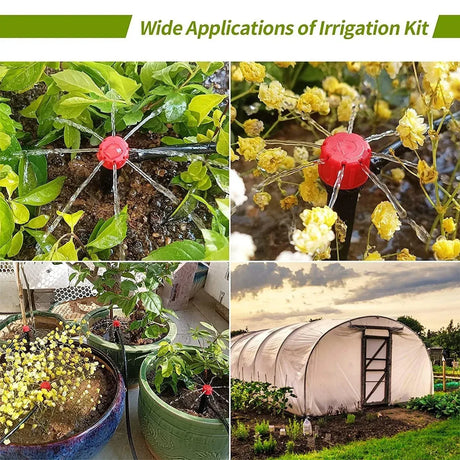 Adjustable Irrigation Misting Dripper 360-degree Sprinkler Drip Watering Tool - Green