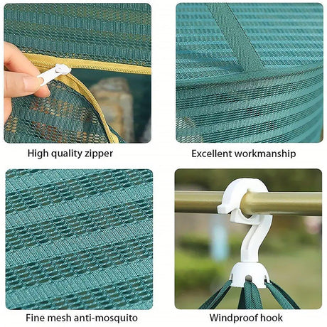 Anti Mosquito Fully Enclosed Drying Net Basket for Fish Vegetables Fruit Herbs - Single layer