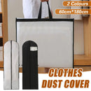 Clothes Dustproof Cover Foldable Moisture-Proof For Household Dress Suit Storage - White