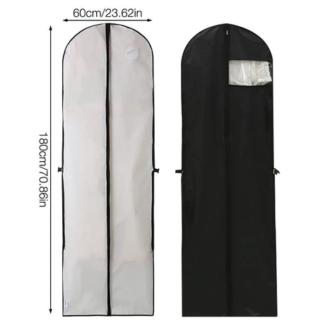 Clothes Dustproof Cover Foldable Moisture-Proof For Household Dress Suit Storage - White