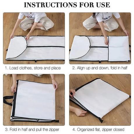 Clothes Dustproof Cover Foldable Moisture-Proof For Household Dress Suit Storage - White