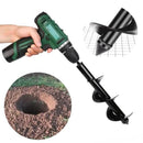 Power Garden Spiral Plant Auger Earth Planter Drill Bit Post Hole Digger Tool - 80*300MM (0.55kg)