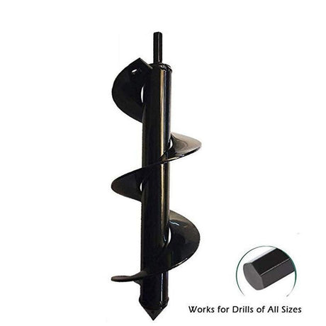 Power Garden Spiral Plant Auger Earth Planter Drill Bit Post Hole Digger Tool - 80*600MM (1kg)