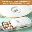 Drawer Type Eggs Tray Fruit Storage Box Kitchen Stacking Holder Food Container - Green