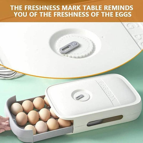 Drawer Type Eggs Tray Fruit Storage Box Kitchen Stacking Holder Food Container - Green
