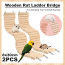 Wooden Hamster Toy Furniture Small Fence Climbing Stairs Arch Bridge for Pets