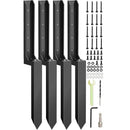 4Pcs Heavy Duty Fence Post Anchor Ground Stake For Fixing Leaning Wood Support