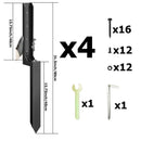 4Pcs Heavy Duty Fence Post Anchor Ground Stake For Fixing Leaning Wood Support