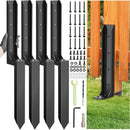 4Pcs Heavy Duty Fence Post Anchor Ground Stake For Fixing Leaning Wood Support