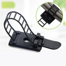 Adjustable Cable Clips Straps Adhesive Cord Management Wire Organizer Black Au