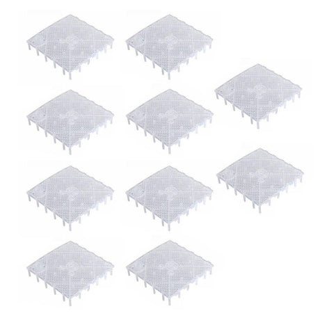 Fish Tank Aquarium Under Gravel Filter System Safe Filtration Plate Board Kit - Clear-10PCS