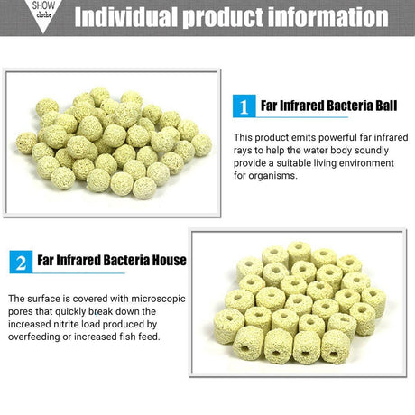 500g Fish Tank Water Filter Media Aquarium Filtration Material Sponge Pad - Far Infrared Breathing Ring