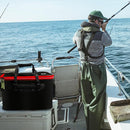 Portable Folding EVA Fishing Bucket Multi Use Live Fish Container with Strap - Orange-40cm