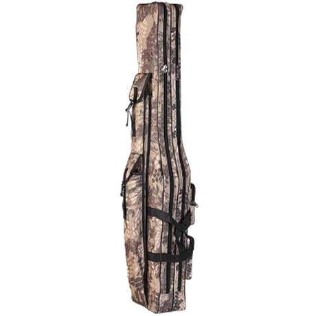 130cm Big Belly Fishing Tackle Bag Rod Storage Carry Case Outdoor Fishing Bag - Deep blue camouflage