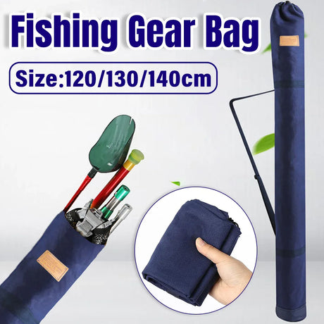Outdoor Portable Fishing Rod Bag Folding Storage Carrier Waterproof Fishing Case - 120cm