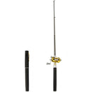 Mini Pen Fishing Rod Pocket Size Portable Telescopic Travel Fishing Pole Tool - Black